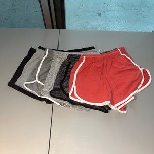 6 pairs of aritzia and brandy melville gym shorts